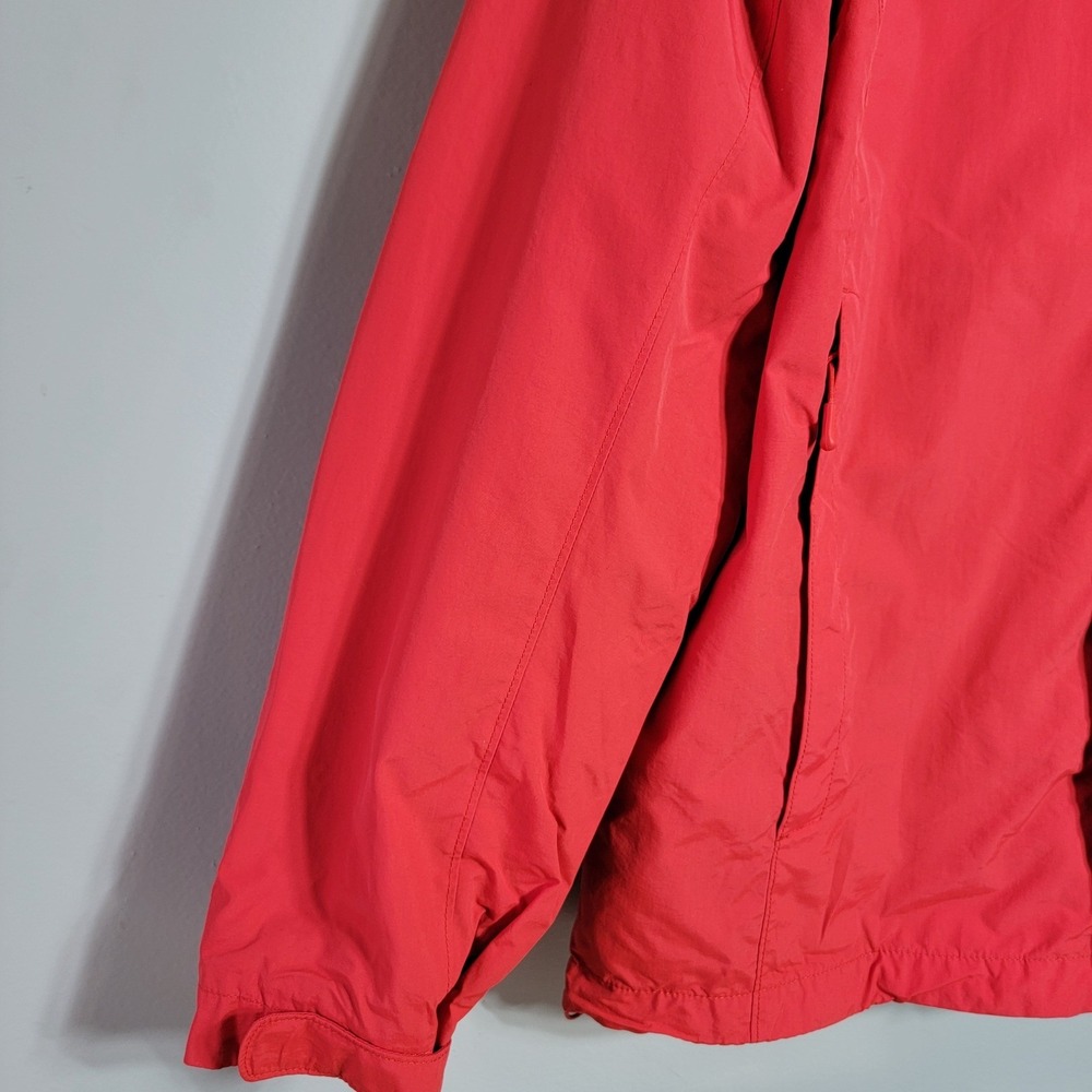 Mens LL Bean Red Fleece Lined Waterproof Winter Jacket Size Large Packable Hood - Picture 4 of 7